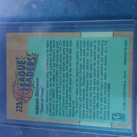 League leaders 223 Hakeem Olajuwon - Picture 2 of 3
